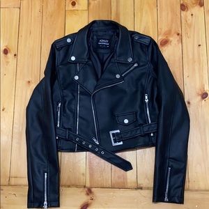 Ashley Outerwear Crop Leather Jacket